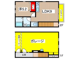 アンソレイエB棟の物件間取画像